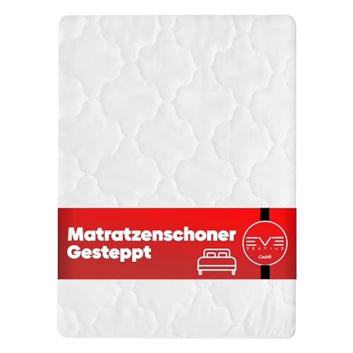 Eve Textile® Gesteppter Matratzenschoner 140x200 cm Matratzenauflage Matratzenbezug; Topper Milbenbezug Matratzenhülle bis 20 cm Matratzenhöhe; Matratzentopper für Betten & Boxspringbett von Eve Textile GmbH