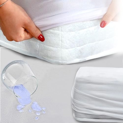 Eve Textile® Wasserdichter Matratzenschoner 140x200 cm Matratzen-Topper Matratzenauflage Inkontinenzauflage & Milbenschutz, Nässeschutz bis 30cm Höhe Boxspringbetten & Betten Maschinenwaschbar 2 Stück von Eve Textile GmbH