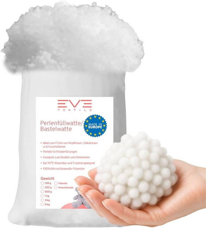 Eve Textile GmbH Kissenfüllung Premium Faserbällchen Perlenfüllwatte / Bastelwatte von Eve Textile GmbH