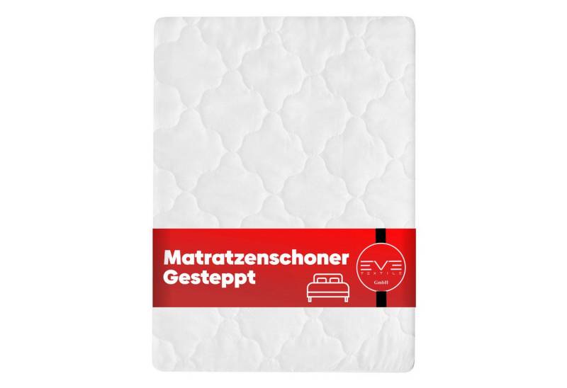 Matratzenauflage Gesteppter Matratzenschoner Matratzenbezug Topper Boxspringbett Eve Textile GmbH, Matratzentopper, Matratzenhülle, Milbenbezug, bis 25cm Matratzenhöhe von Eve Textile GmbH