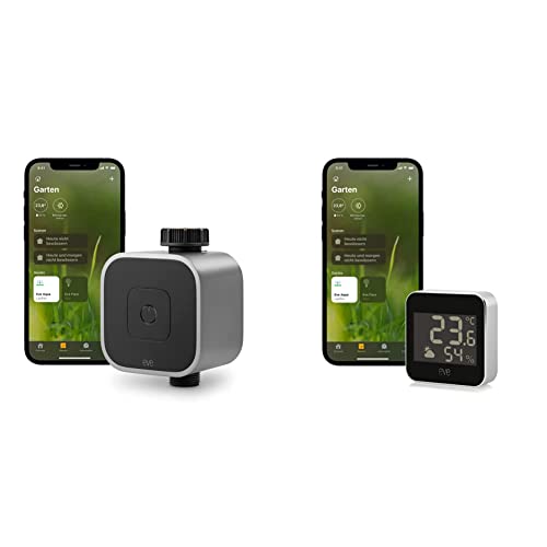 Eve Aqua - Smarte Bewässerungssteuerung per App oder Siri, automatisch bewässern & Weather - Connected Weather Station wit Apple HomeKit Technology for Tracking Temperature von Eve