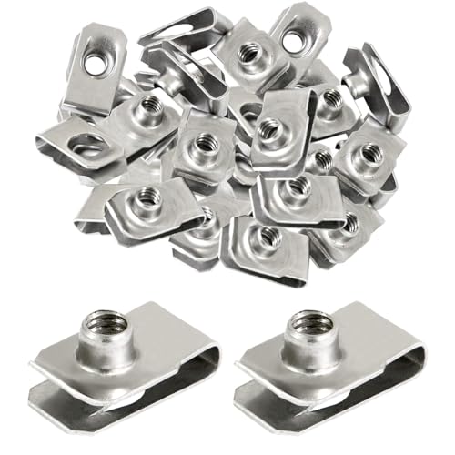 30 Packungen #10-24 Edelstahl Normal extrudierte U Nutmuttern U-Typ-Muttern U-Typ-Muttern U-Typ-Verschlüsse U-Typ-Verschlüsse U-Mutter von Evecad