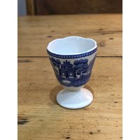 Spode Weidenmuster Blau Weiß Eierbecher von EvelynMaiVintage