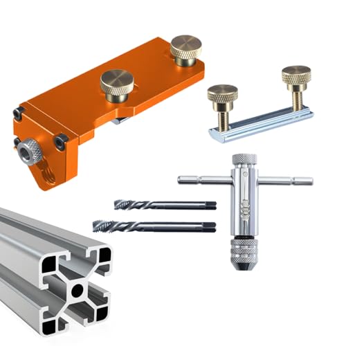 Evember Aluminium-Profil-Bohrführung, Bohrvorrichtung, präziser Positionierungsschneider, professionelles Gewindeschneidassistent, Geländer für Fertigung, Installation, Kabel, Holzbearbeitung Evember Aluminium-Profil-Bohrführung, Bohrvorrichtung, präziser Positionierungsschneider, professionelles Gewindeschneidassistent, Geländer für Fertigung, Installation, Kabel, Holzbearbeitung von Evember