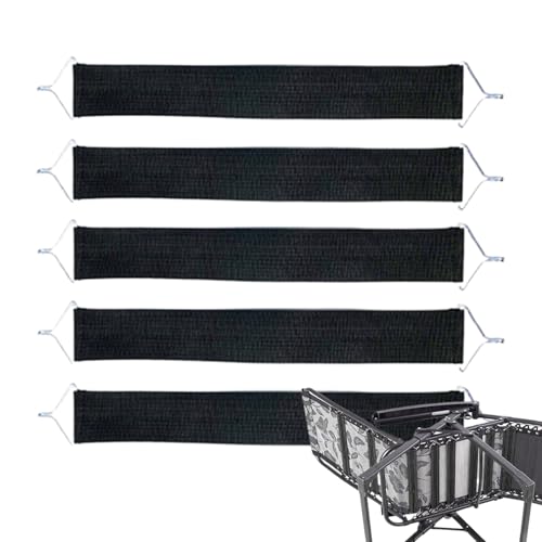 Evember Ersatz-Gurtband für Rasenstühle, 5 Stück, verstärkt, reißfest, Starke belastbare Stretchgurte für Außenbereich, Terrasse, Garten, Rasen von Evember