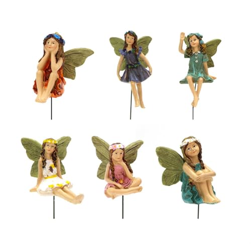 Evember Garten Miniatur Feen, 6 Miniatur-Feenfiguren, Feen Gartenfigur Feen Deko, Miniatur-Feen Skulptur Gartenstatue, Feengarten Ornamente Outdoor Zubehör Evember Garten Miniatur Feen, 6 Miniatur-Feenfiguren, Feen Gartenfigur Feen Deko, Miniatur-Feen Skulptur Gartenstatue, Feengarten Ornamente Outdoor Zubehör von Evember