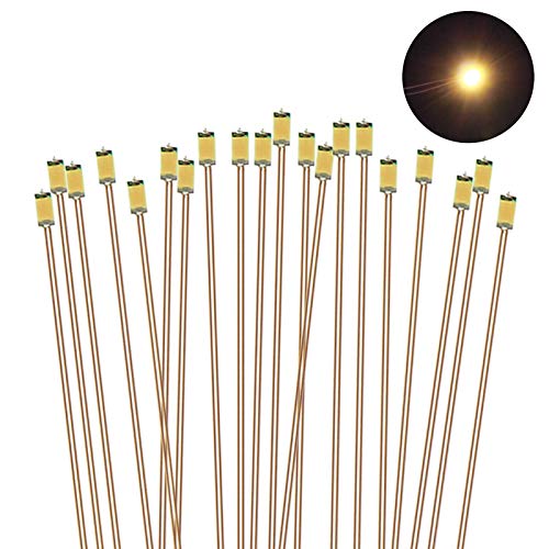 Evemodel 20 Stk. SMD LED Modell Lampe warmweiss Bauform 0603 Cu Kabel 20cm warm weiss Evemodel 20 Stk. SMD LED Modell Lampe warmweiss Bauform 0603 Cu Kabel 20cm warm weiss von Evemodel