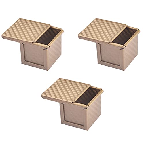 Evenden 3X Quadratische Kasten Form mit Deckel Toast Form Brot Form Pullman Kasten Form mit Deckel Antihaft Toast Box mit Mini Wasser Würfeln von Evenden