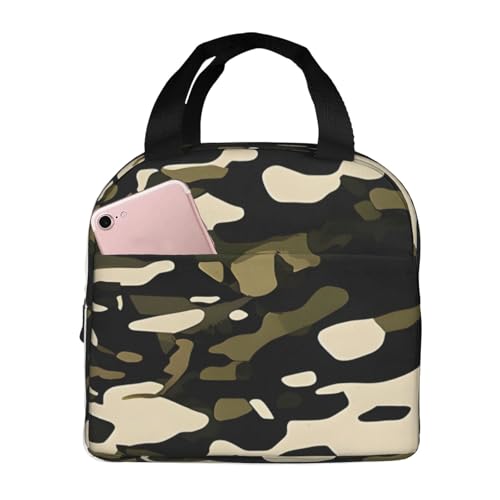 Evengigy Isolierte Lunchtasche mit Camouflage-Muster, auslaufsicher, für Männer und Frauen, Lunchboxen, Arbeit, Reisen, Picknick-Tasche Evengigy Isolierte Lunchtasche mit Camouflage-Muster, auslaufsicher, für Männer und Frauen, Lunchboxen, Arbeit, Reisen, Picknick-Tasche von Evengigy