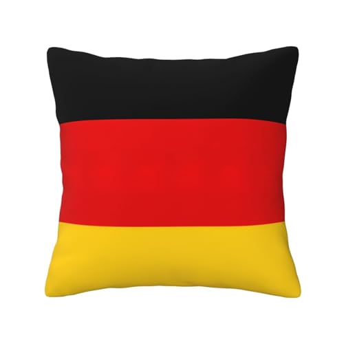 Evengigy Kissenbezug mit deutscher Flagge, quadratisch, 45,5 x 45,5 cm von Evengigy