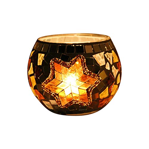 Windlicht Outdoor Kerzenhalter Glas Candle Holder Windlichter Glas Teelichthalter Aus Zerbrochenem Glas Mit Mosaik von Evenlyao