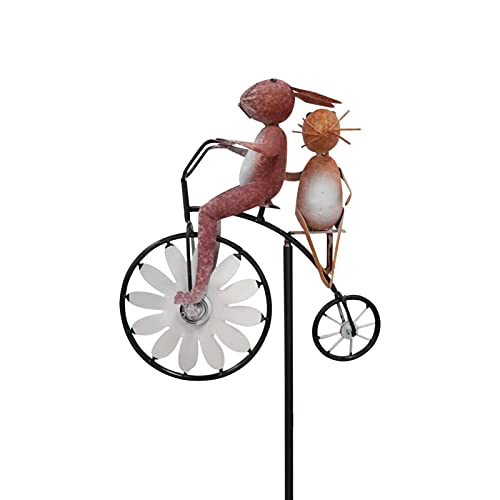 Windrad Fahrrad Deko Fahrrad Garten Vintage Fahrrad Metall Wind Spinner Mit Stehpol Garten Garten Rasen Dekoration von Evenlyao