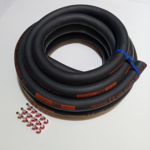 TITANEX H07RN-F 5x10 mm² (5G10) schweres Gummikabel, Industriekabel, Baustellenkabel für den Außenbereich 5-50m inkl. 15 Aderendhülsen (5 Meter) von Event-Kabel & more