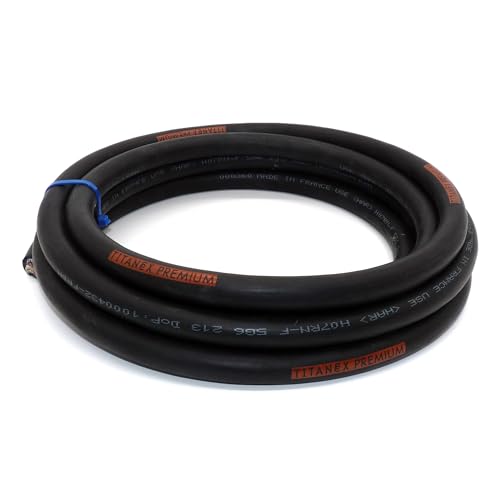TITANEX PREMIUM H07RN-F 5x6mm² (5G6) schweres Gummikabel, Industriekabel, Baustellenkabel für den Außenbereich 5-50m inkl. 10 Aderendhülsen (45 Meter) von Event-Kabel & more