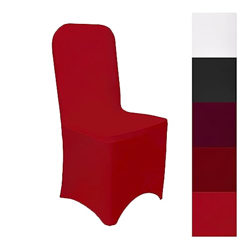 Event Kauf Stuhlhusse Stretch Rot elastischer Universal Stuhlüberzug Stuhlbezug dehnbar, 1 Stück von Event Kauf