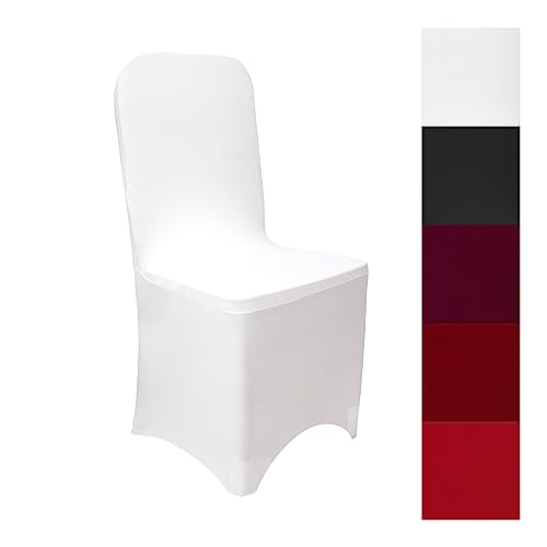 Event Kauf Stuhlhusse Stretch Weiß elastischer Universal Stuhlüberzug Stuhlbezug dehnbar, 1 Stück von eventkauf