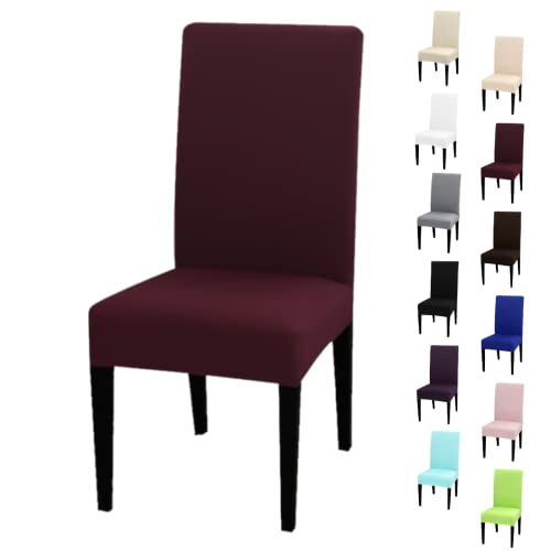 Event Kauf Stuhlhusse Stretch elastischer Stuhlüberzug Esszimmer Stuhlbezug Dehnbar Hochzeit Hussen bi-Elastic Spannbezug, 1 Stück (Bordeaux) von eventkauf