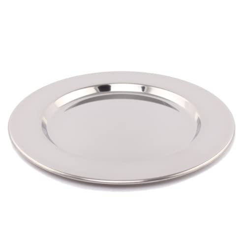 Platzteller 2 Stück Edelstahl Silber Ø 30 cm - Unterteller Dekoteller für Hochzeit, Weihnachten - wiederverwendbar - B-Ware von Event Kauf