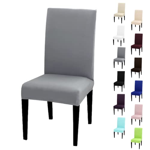 Event Kauf Stuhlhusse Stretch elastischer Stuhlüberzug Esszimmer Stuhlbezug Dehnbar Hochzeit Hussen bi-Elastic Spannbezug, 1 Stück (Grau) von eventkauf