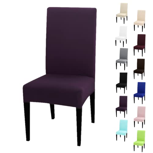 Event Kauf Stuhlhusse Stretch elastischer Stuhlüberzug Esszimmer Stuhlbezug Dehnbar Hochzeit Hussen bi-Elastic Spannbezug, 1 Stück (Pflaume) von eventkauf