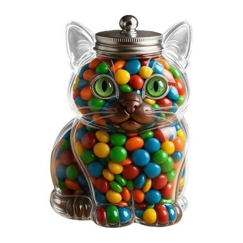 Eventerde Bonbonglas Mit Deckel - Tierfigur Süßigkeiten Behälter,Luftdichter Aufbewahrungsbehälter Mit Deckel Für Party Snacks Schokolade Hundeleckerlis von Eventerde