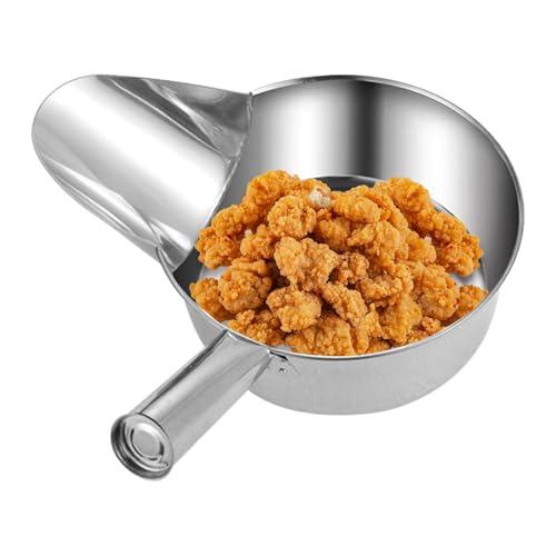 Eventerde Food Service Scoop - Edelstahl Fritteuse Schaufel für Küche | Speisezubereitung Entenschnabel Rührwerk für,Wohnmobil Speisesaal Catering LKW Restaurant Kino von Eventerde