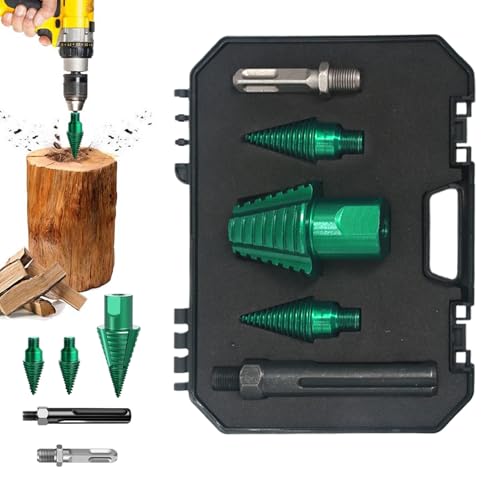 Eventerde Holzspalter Bohrerspitze Für Kaminholz | Robuster Bohrschraubkegel | Abnehmbarer Schneckenkonus Für Outdoor Farmmöbel Camping Heimreparatur von Eventerde