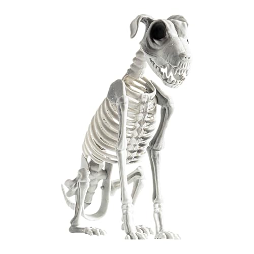 Eventerde Hundeskelett, Dekoration – Welpe mit Knochen | Deko-Zubehör für Partys, 44 x 31 cm, für den Innenbereich, für Haus / Abend / Schlafzimmer von Eventerde