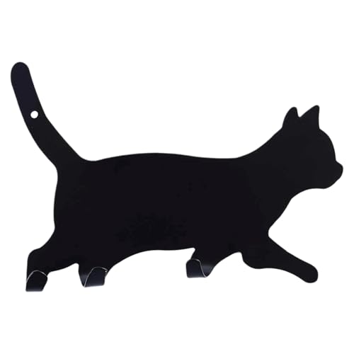 Eventerde Schlüsselhalter In Katzenform - Laufende Niedliche Katze Handtuchhalter - Wandmontage Klebe Gehende Tiere,Für Duschttür Wohnzimmer Handtücher Und Zuhause von Eventerde
