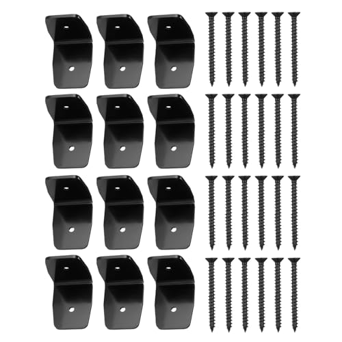 Eventerde Schwarze Sparrenhalter - Stahl Verbindungsklammern 12 Teile - Für Pergola Carport Überdachung Geländer Balkon Befestigung Eventerde Schwarze Sparrenhalter - Stahl Verbindungsklammern 12 Teile - Für Pergola Carport Überdachung Geländer Balkon Befestigung von Eventerde