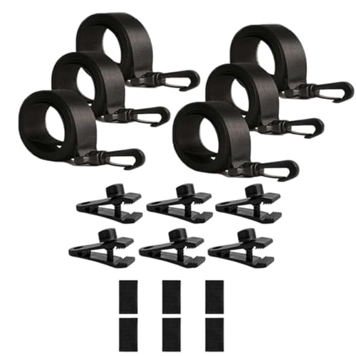 Eventerde Solarabdeckungsgurt und Clips, Befestigungsset für Aufroller, Poolabdeckung, Zubehör für Solarabdeckung, für mobile Poolplane, Zubehör für den Außenbereich von Eventerde