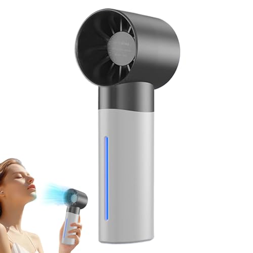 Eventerde Tragbarer Handventilator | Tragbarer Handfächer Mit Sprühnebel - Gerät mit Digitalanzeige zur Kühlung mit 35ml Wassertank für Pendeln Wohnheim Lesen Angeln von Eventerde