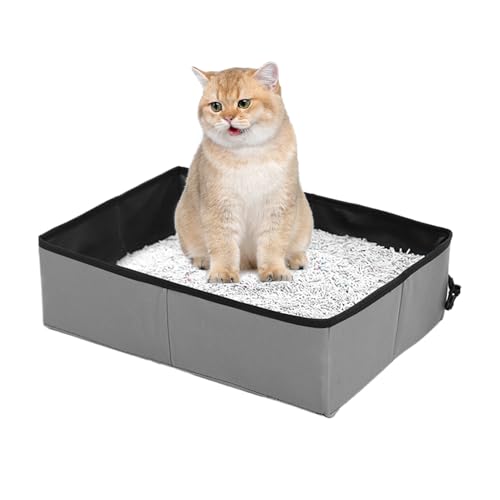 Eventerde Travel Litter Box | Tragbarer Katzenstreutransporter - Leckdichtes Kompaktes Katzenklo Für Reisen Mit Katzen Auto Camping von Eventerde