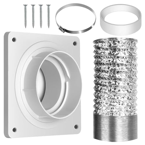 Eventerde Trocknerabluftschlauch | Abgasschlauch-Kupplung Für Klimageräte,Wandmontage Abluft Ersatzplatte für Lüfter Ventilation Decke Küche Waschmaschine Badezimmer Schlafzimmer von Eventerde
