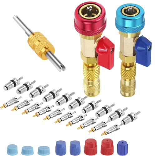 Eventerde Ventileinsatz-Entfernungswerkzeug Für Klimaanlagen | Ventileinsatz Schnellentferner und Einbauwerkzeug Set - Schnellentferner Set Ergonomisches Zubehör Für Kältemittelwartung von Eventerde