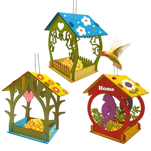 Eventerde Vogelfutterhaus - Garten Vogelfutterstation Aus Holz Für Draußen,Dekoratives Handbemaltes Wasserdichtes Vogelhäuschen Für Balkon Terrasse Garten & Fenster Eventerde Vogelfutterhaus - Garten Vogelfutterstation Aus Holz Für Draußen,Dekoratives Handbemaltes Wasserdichtes Vogelhäuschen Für Balkon Terrasse Garten & Fenster von Eventerde