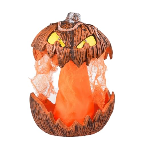 Halloween Deko Kürbis Licht Mit Leuchten Und Ton Batteriebetrieben Herbstdeko Kürbis Laterne Lampe Automatisches Öffnen, Heben Und Automatisches Pausieren 17x17x20cm Aufhängbar Nachtlicht von Eventerde