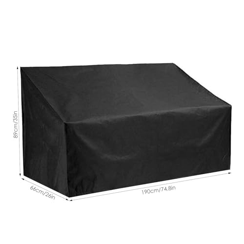 Schutzhülle Für Gartenbank 190 x 66 x 89cm 4 Sitzer Bank Abdeckung Wasserdichtes 210D Oxford Stoff Gewebe Atmungsaktiv Gartenmöbel Sitzbankhülle Abdeckung Für Terrassensitze Wasserdichte Sofaabdeckun von Eventerde