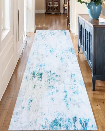 Ever Fairy Teppich Läufer Flur 60x180cm Waschbarer rutschfest Küche Wohnzimmer Schlafzimmer Teppiche Modern Abstrakt Kurzflor Weich Flur Flurteppich Läufer von Ever Fairy
