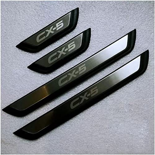 Ever TA 4 Stück Auto Edelstahl Türschweller Protector Für Maz-da CX5 CX-5 2017-2022, Einstiegsleisten Schutzleiste AntiKratz Schwelle Abdeckung Auto Styling Zubehör von Ever TA
