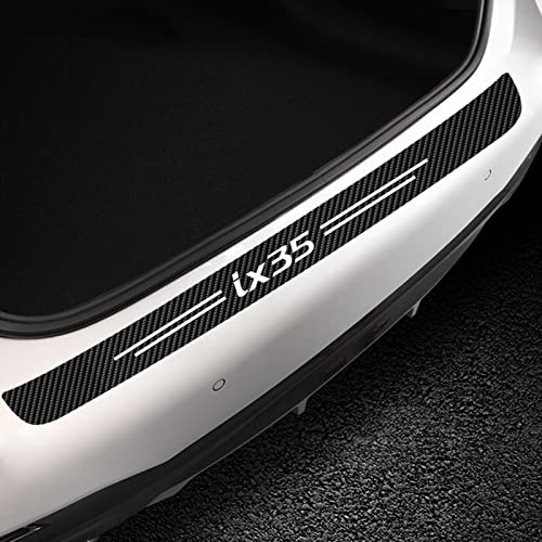 Auto Heckstoßstangenschutz für Hyun-dai ix35 2011 2012 2013 2014 2015, Kohlefaser Kofferraum Einstiegsleisten Kantenschutz Aufkleber Ladekantenschutz Styling Zubehör von Ever TA