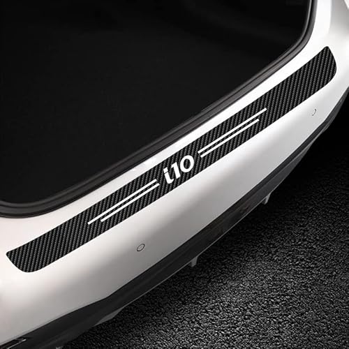 Auto Kohlefaser Stoßstangenschutz Kofferraum TüRschwelle Schutz, für Hyun-dai I10 Styling Zubehör von Ever TA