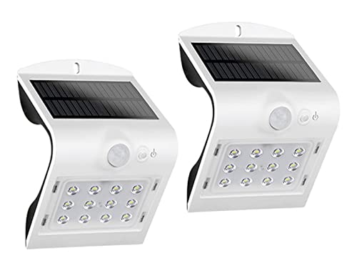 EverFlourish 2er Set - LED SolarLAMPEN Downlight für draußen Wandleuchte Außenleuchte Mini Spot mit Bewegungsmelder Weiß 14,5x9,6cm, IP65 EverFlourish 2er Set - LED SolarLAMPEN Downlight für draußen Wandleuchte Außenleuchte Mini Spot mit Bewegungsmelder Weiß 14,5x9,6cm, IP65 von EverFlourish