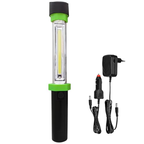 EverFlourish LED-Arbeitsleuchte mit Akku COB Werkstattlampe 280 Lumen aufladbar Stableuchte Inspektionsleuchte Arbeitslampe magnetisch mit Haken Handlampe von EverFlourish