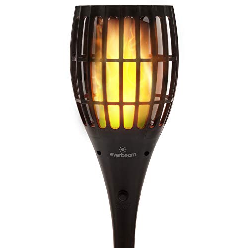 Everbeam P1 Solar-Fackeln mit flackernder Flamme - Unsere wasserdichten Solar-Tiki-Fackeln für den Außenbereich sind mit 96 LED-Lampen ausgestattet - 2 Packung von Everbeam