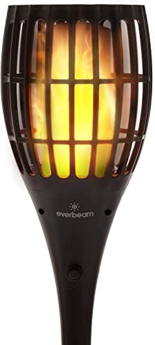 Everbeam P1 Solar-Fackeln mit flackernder Flamme - Unsere wasserdichten Solar-Tiki-Fackeln für den Außenbereich sind mit 96 LED-Lampen ausgestattet- 4 Packung von Everbeam