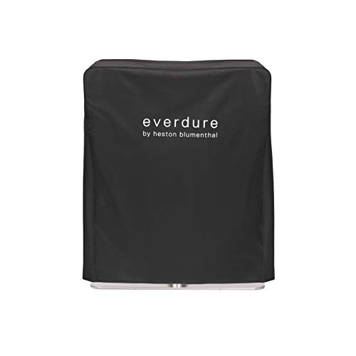 Everdure by Heston blumenthal Premium Abdeckhauben I robuste Abdeckung UV-beständig I Grillabdeckung mit Klettverschlüssen I Grillhaube wetterfest & wasserabweisend I Schutzhülle schwarz von Everdure