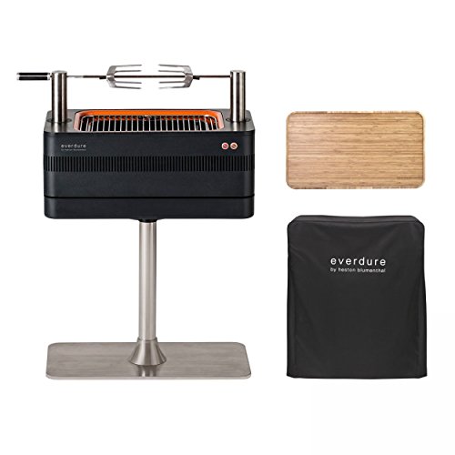 Everdure KS0987 FUSION? Holzkohlegrill + Abdeckhaube + Bambustischplatte von Everdure