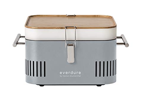 Heston Blumenthal Everdure CUBE Portable Charcoal BBQ - Stone Grey A von Everdure