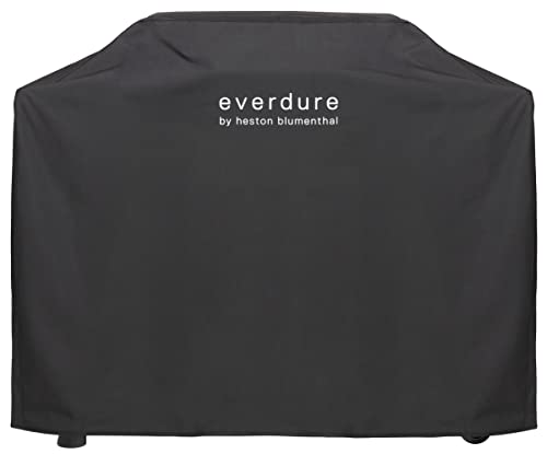 Everdure by Heston blumenthal Premium Abdeckhauben I robuste Abdeckung UV-beständig I Grillabdeckung mit Klettverschlüssen I Grillhaube wetterfest & wasserabweisend I Schutzhülle schwarz von Everdure